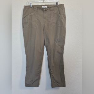 Liz Claiborne Valerie Crop Cargo Pants In Tan Womens Sz14
